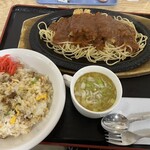 お食事処 モルパ - ミートカツスパゲティ&小チャーハン