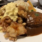 阿部食堂 - 料理写真:ハンバーグ＆チキン南蛮セット