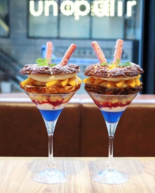 まるごと桃の絶品パフェ』by めぐみるく☆ : ロートレシピ 梅田NU茶屋