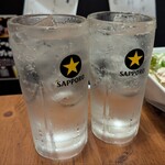 下町もんじゃ・お好み焼き ぴんぞろ - 焼酎『二階堂』をソーダ割りでいただきました！美味しかった！