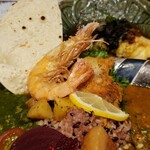 森林食堂 - （※写真3）本日のカレー（豚の角煮（ミニ）・天使のエビトッピング）