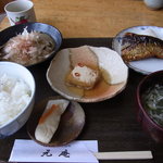 元庵 - 浜焼き鯖とミニ越前そばセット