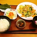 本宮の湯　うまの背 - 本宮定食(2014年5月)