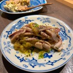 炭火と酒と肴 七福八郎 - 焼きナスとスルメイカオイルマリネ