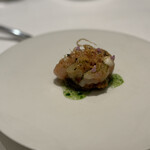 レミニセンス - 甘エビ。食べたことない味付。久しぶりに来たのですが鴨肉ステーキめちゃくちゃ美味しかった