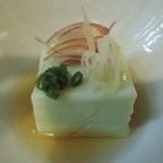 蕎麦 坐忘 - 前菜三種・えだまめ豆腐