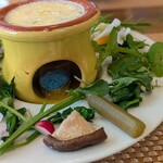 麦わら丘の朝市 - 自家菜園のバーニャカウダ ﻿ 