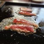 能登 本店 - 鉄板焼き(牛カルビ)