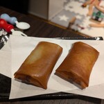 駅前小籠包 新火 - 海鮮パクチー春巻（580円）