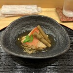 割烹 花穂 - 煮物(甘鯛？金目鯛？と筍、牛蒡)