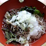 駅そば あじさい茶屋 - 冷やし山菜おろしそば