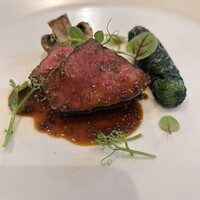 レストラン　ノリ　エ　ノジ - Viande ”氷温14日間熟成”相模牛モモ肉のローストとコーンビーフのマッシュポテト ヴァイオレットマスタードソース