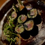 浜松田町ノ酒処 永 - 明太子と生アジのきゅうり巻き