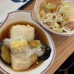 晩杯屋 エル守口店 - なすと餅の揚げ出し@190、煮込み@150