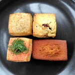 a lot scone & coffee - プレーン、岩塩チョコ、明太大葉ポテト、プレーンフィナンシェ