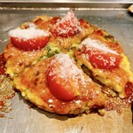 府中ぱすたかん - パルミジャーノチーズとトマトのバジルミルフィーユ焼き