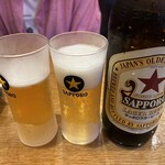 初恋屋 - ビールの銘柄は赤星。