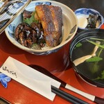 うなぎや - 肝入りうな丼、肝吸い、香の物