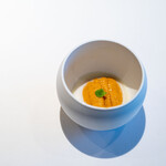 レストラン オオツ - 2025.6 津軽産ムラサキウニ 今朝採れヤングコーンの擂り流し