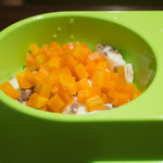 トラットリアチンクエポンテ - ワンコメニュー：愛媛県産鯛のバプール 人参の真空調理