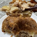 浅草メンチ - 浅草メンチ断面