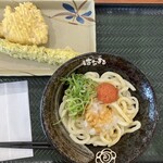 はなまるうどん - 料理写真:長ーい筍ととり天もつけました。