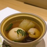 名古屋 栄 鮨 栄華 - 冬瓜と海老真薯