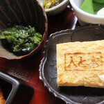 人と木 - 小鉢③めかぶ、④厚焼き玉子