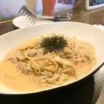 ピッツエリアバール　CACTUS　D'ORO - ・もち豚キムチクリームソース　生パスタ（乾麺に変更）（￥1,700）