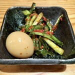 千ふく - トッピング(うずら、辛ニラ)