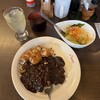 てきさす - テキサスロールカレー（辛さ５倍、ライス半分、甘夏ジュース）