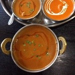 Indian Restaurant D SAGARMATHA - 20140906  サガルマータ 【おまけ】「レディースセット」と、「ランチセット」の「器」サイズ比較！