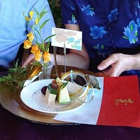 幻董庵 - お祝いバージョンのデザートプレート✨
