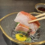 博多 すし吟 - 御造り～金目鯛の焼き霜造り～