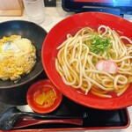 得得 - 料理写真:かけうどん(3玉)親子丼