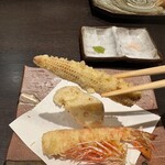 博多 すし吟 - ヤングコーンの天麩羅