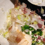 たらふく　うなり - ちょっと食べちゃった。おぼろ豆腐です。