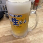 酒場魚と鶏ヤロー 御徒町店 - 生199円を頼もうと思ったら、299円で500mlのジョッキがあったので、こちらで乾杯！