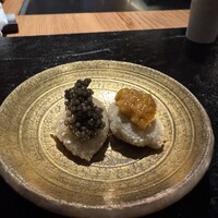 蕎麦割烹 橙 - 左キャビア　右うにだったかな？