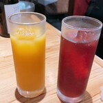 MEAT×MEET - オレンジジュース・ぶどうジュース¥400