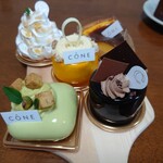 CONE - タルトシトロン　フランパリジャン　マジョリテ　コレクションピスターシュ　ボナップ(左上から時計回り→真ん中)