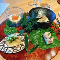 グリシーヌ - 毛蟹、鮎、縞鯵、根セロリの八寸