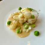 SMAAK - 3. スズキ、グリンピース、カリフラワー、ピメンデスペレット