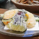 桶家乃隠居 - 南瓜、茄子、大きいインゲン