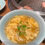 焼肉 静龍苑 - 卵スープ