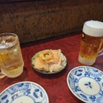 つやこ - お通し　ハイボール　ビール
