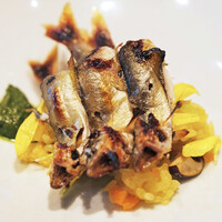 Florilege - ランチコース 12100円 の長野 天竜川の稚鮎の炭火焼き