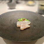 レストラン オオツ - ◆いわき梅田水産一本釣り鱸 (すずき) スナップエンド ウそら豆