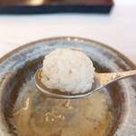 鮨 なんば - 残った餡はシャリでいただきます②