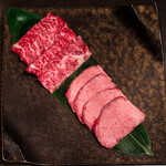 六本木 にくる - 薄切りタン ネギペースト 和牛ハラミ